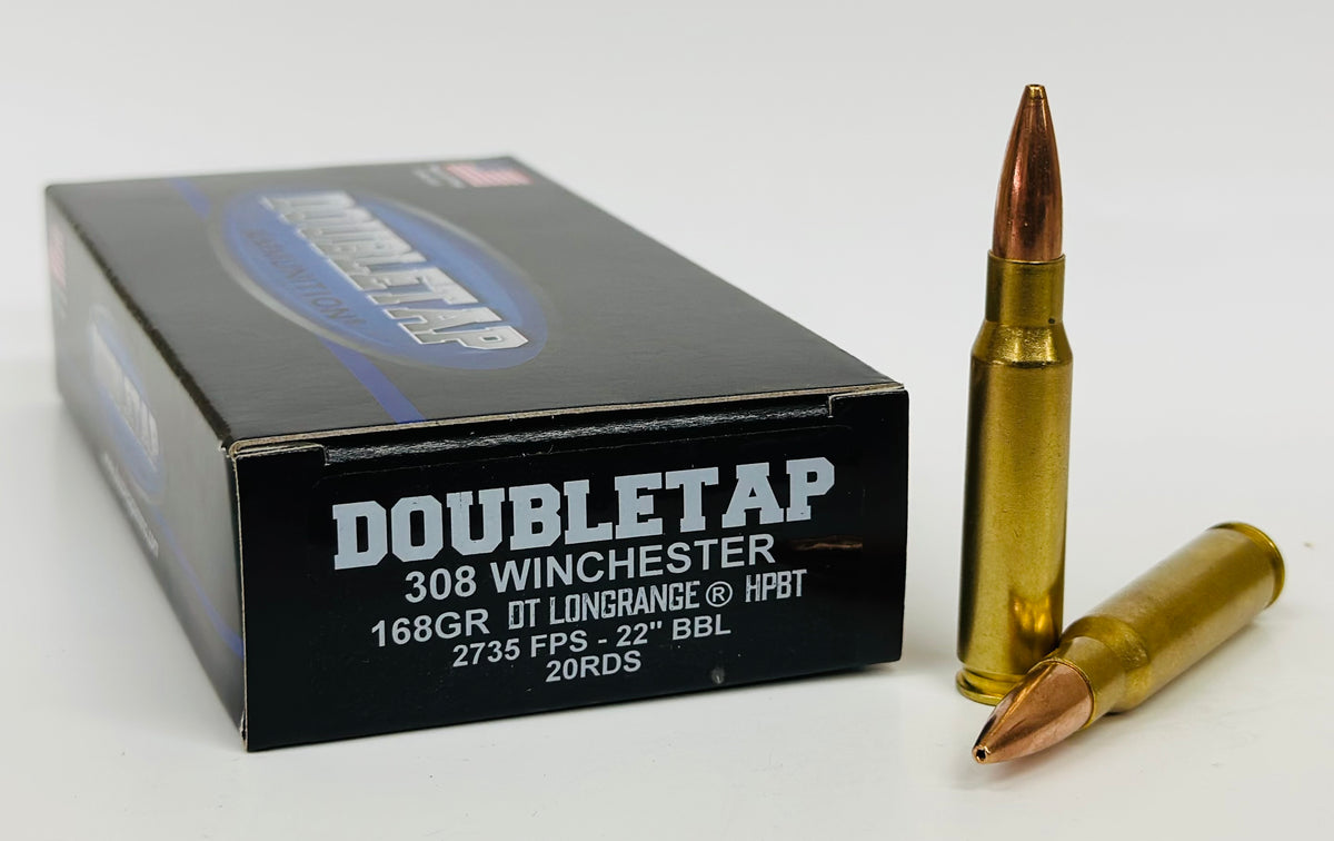 トモトモ 308 Win 168gr DT Longrange® HPBT Match 20rds – Doubletap Ammunition
