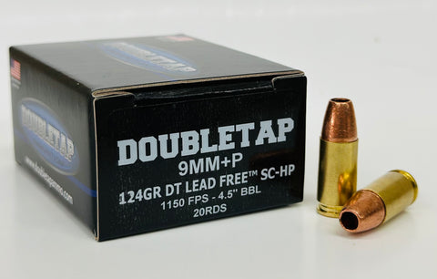 9mm+P 124gr DT LEAD FREE SC-HP 20rds