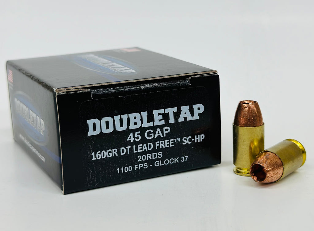 45 GAP 160gr DT LEAD FREE™ SC-HP 20rds – Doubletap Ammunition