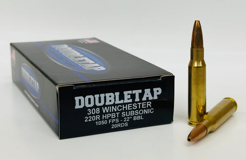 308 Win 220gr HPBT SUBSONIC 20rds