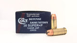 38 SUPER+P 124gr Colt Defense Ammunition JHP 20RDS